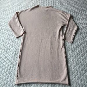 Frank & Eileen Izzie Sweatshirt Dress Sz M  Cream Orange Long Sleeve Minimalist